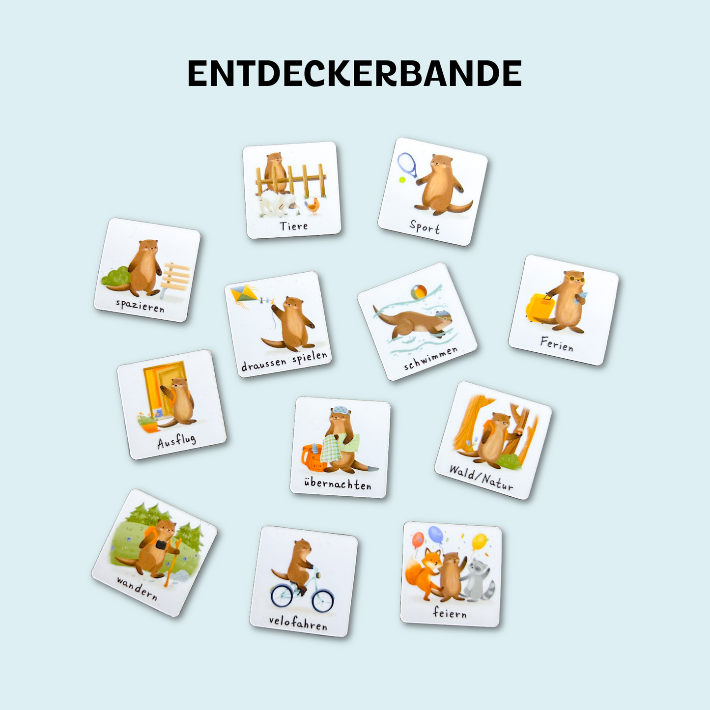 Wochenplaner Starter-Set – Magnettafel mit 25 Aktivitätsmagneten